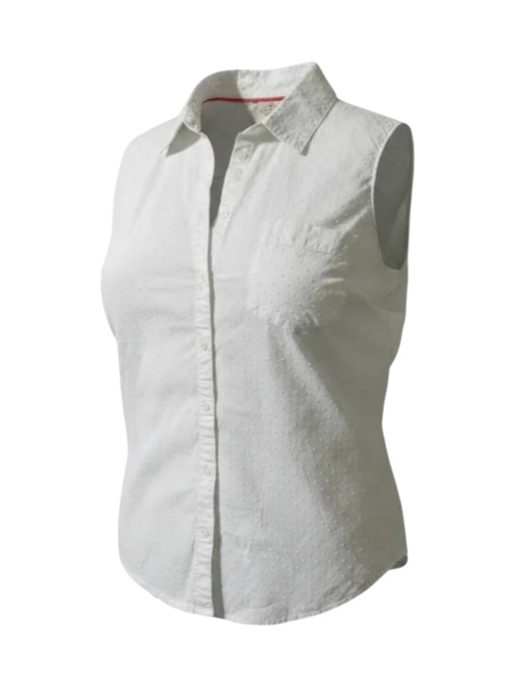 NEW St. John's Bay White Sleeveless Button-Up Blouse